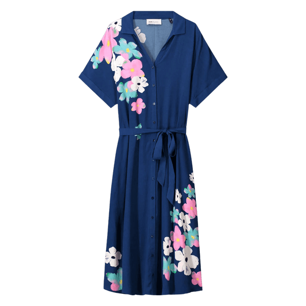 POM Amsterdam Ink Blue Blossom Dress