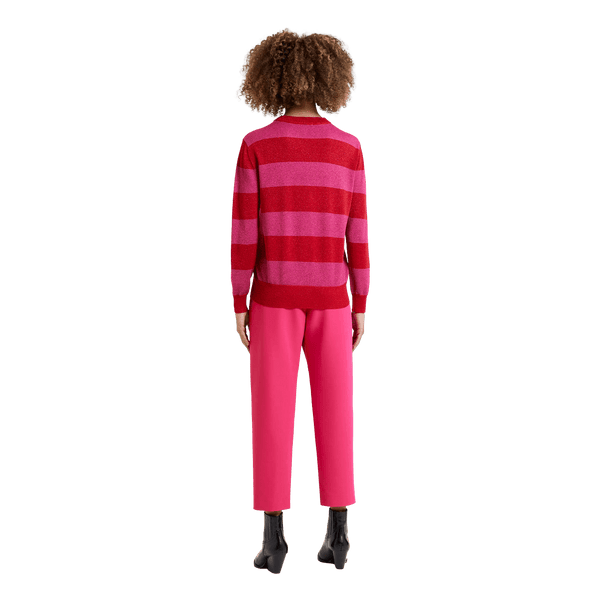 Great Plains Sparkle Stripe Knit Crew Neck Jumper for Women