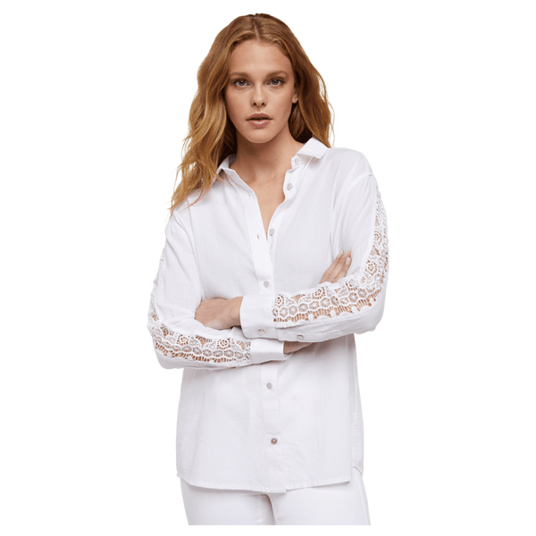 Holland Cooper Oversized Cotton Lace Shirt for Women