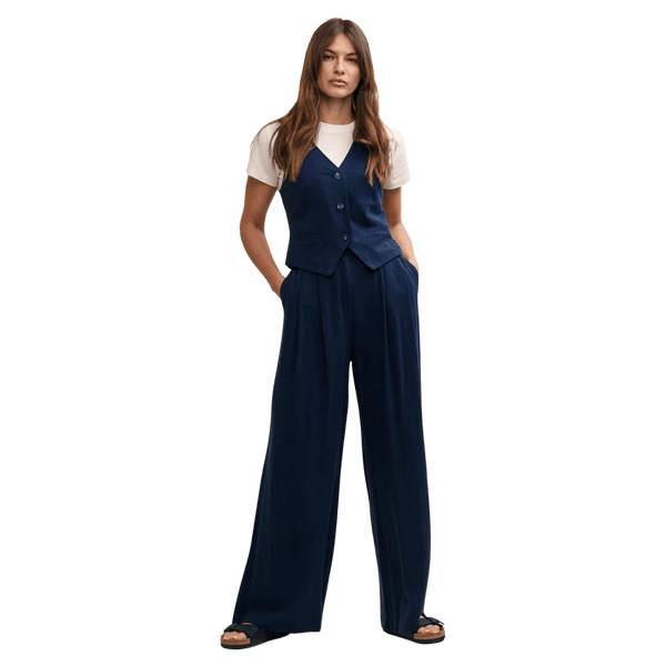 Nobody's Child Mel Linen-Blend Relaxed Tailored Trousers