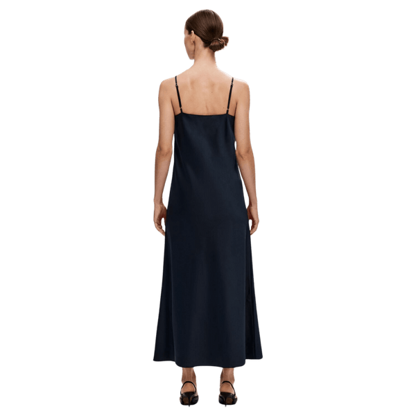 Selected Femme Lena Sleeveless Satin Slip Maxi Dress for Women