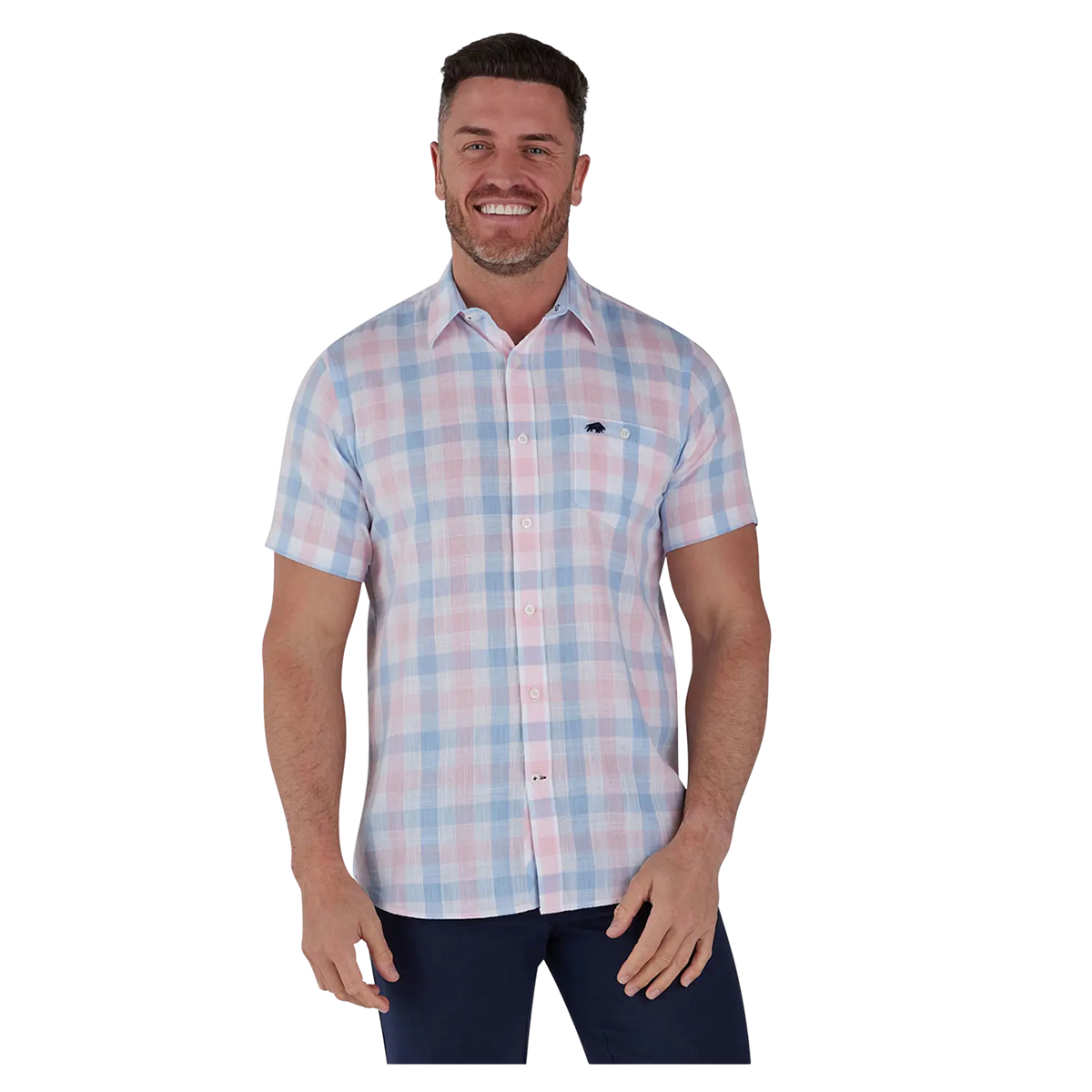 Short sleeve 2025 plaid button up