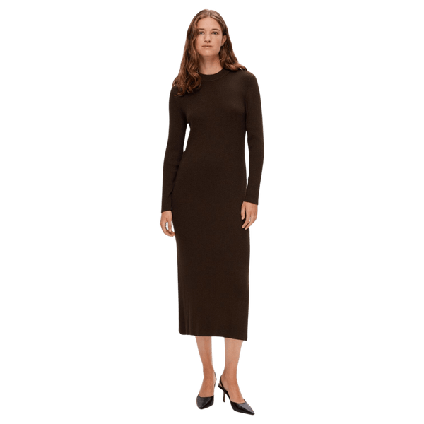Selected Femme Eloise Long Sleeve Knitted Midi Dress for Women