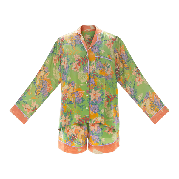 Powder Cockatoo in Sage Pyjama Set for Women