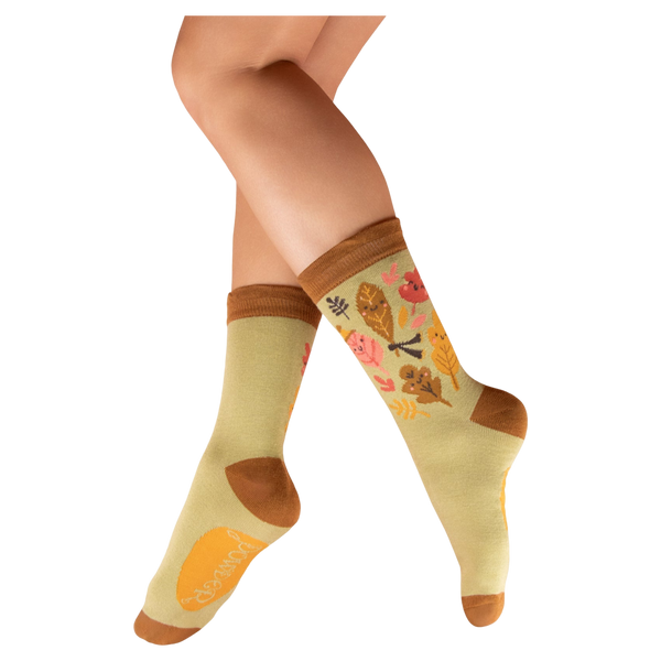 Powder Happy Leaves Ankle Socks