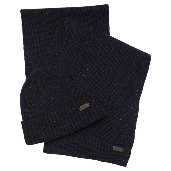 Barbour Carlton Fleck Beanie & Scarf Gift Set