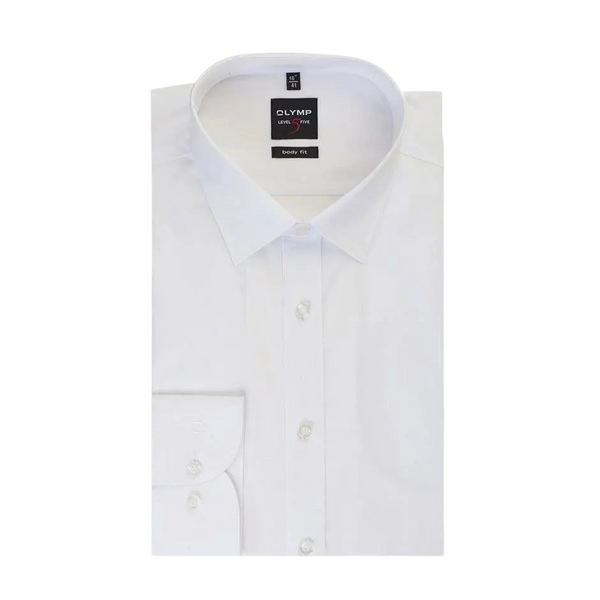 Olymp Level Five Body Fit Shirt for Men in White