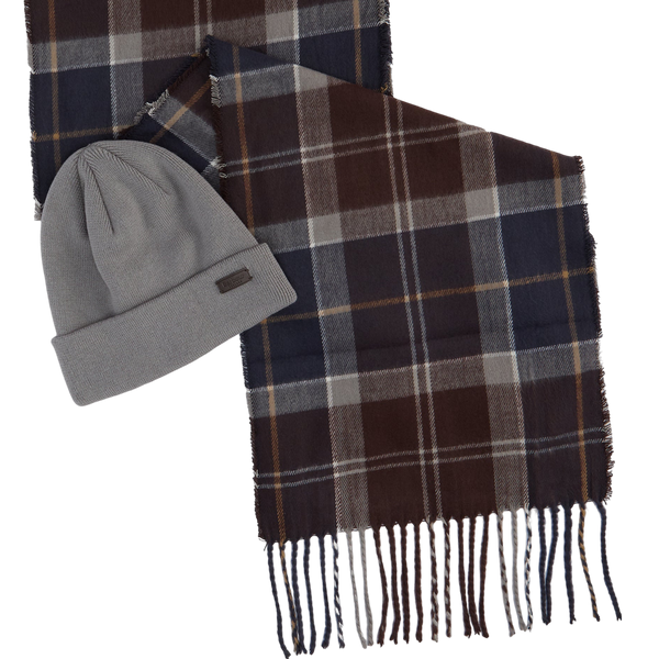 Barbour Swinton Beanie & Galingale Scarf Gift Set