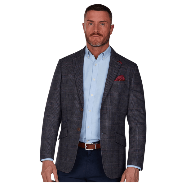 Raging Bull Check Wool Blazer for Men