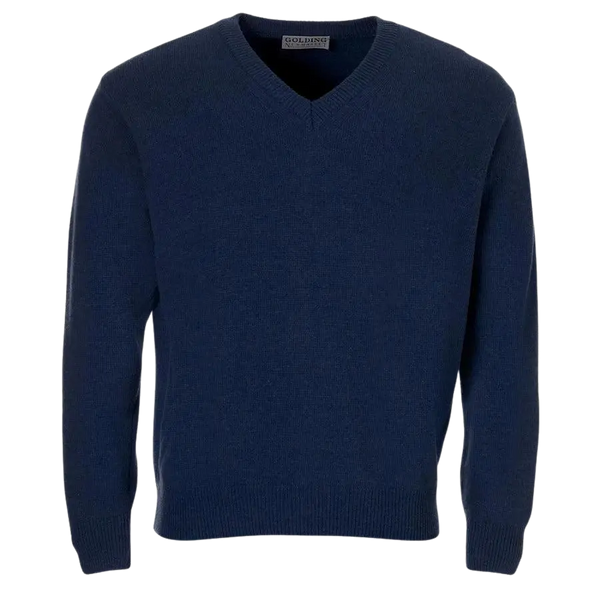 Golding Lambswool V-Neck Sweater in Royal