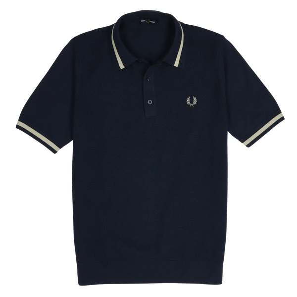 Fred Perry Textured Print Knitted Shirt for Men