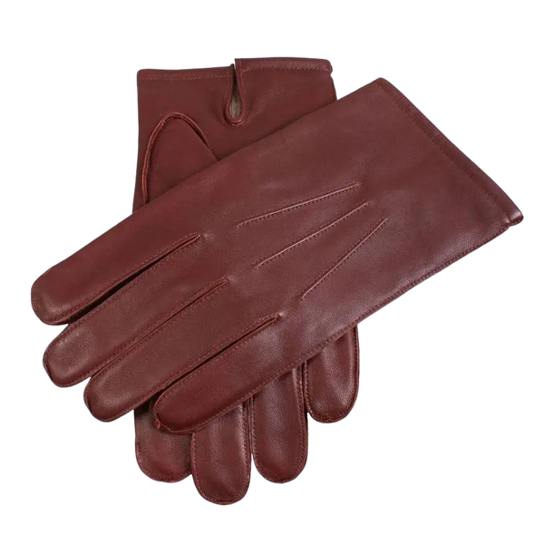 Dents Plain Leather Gloves for Men in English Tan