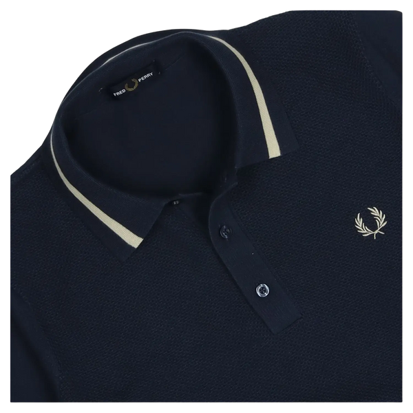 Fred Perry Textured Print Knitted Shirt for Men