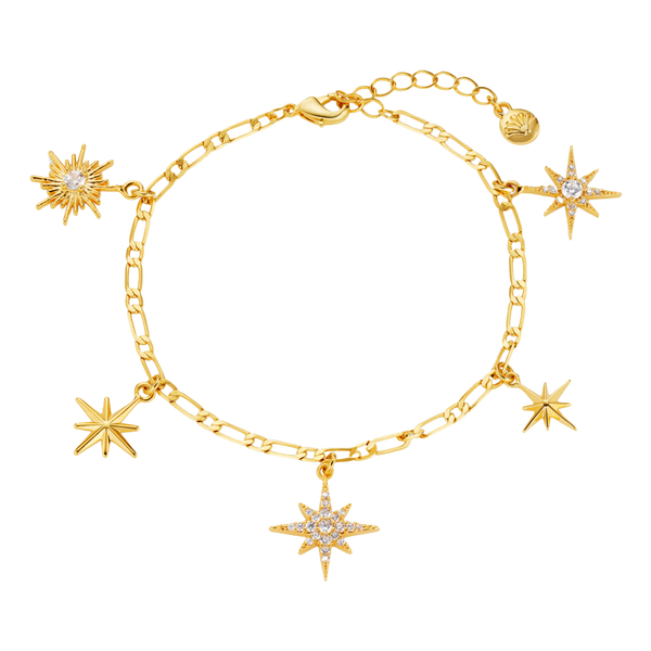 Orelia Jewellery Statement Starburst Charm Bracelet