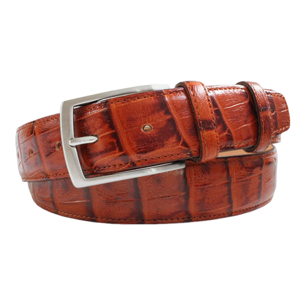 Robert Charles 1502 35mm Croc Print Leather Belt