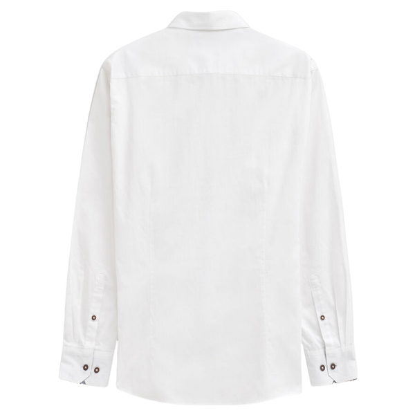 Bugatti Long Sleeve Plain Shirt With Trim