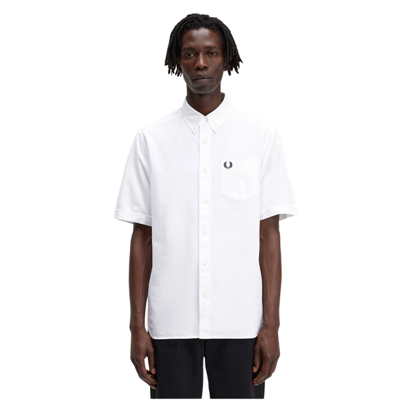 Fred Perry Short Sleeve Oxford Shirt in White for Men