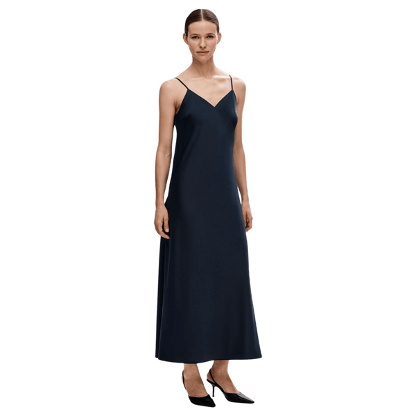Selected Femme Lena Sleeveless Satin Slip Maxi Dress for Women