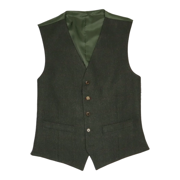 Coes Overcheck Tweed Waistcoat for Men