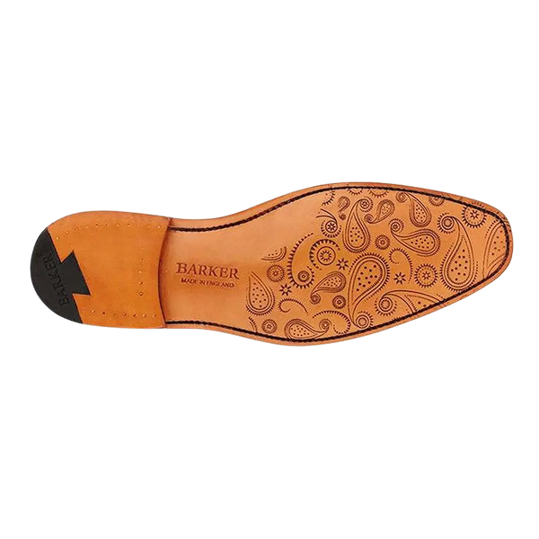 Barker McClean Paisley Brogue Shoes in Tan
