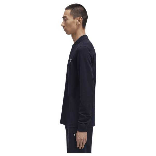 Fred Perry Long Sleeve Plain Polo Shirt