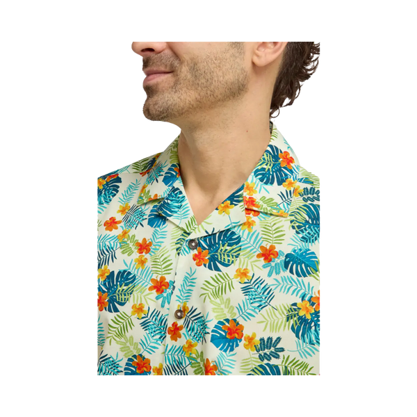 Double Two Jungle Flower Print Short Sleeve Shirt