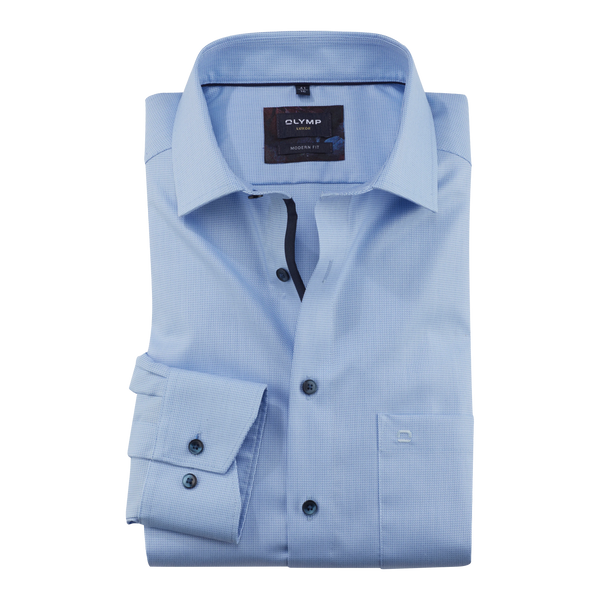 Olymp Structure Long Sleeve Shirt With Trim for Men