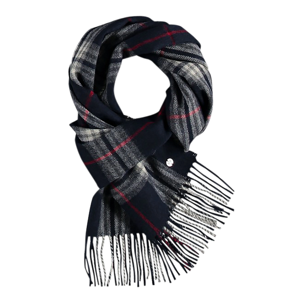 Fraas Plaid Wool/Cashmere Scarf for Men
