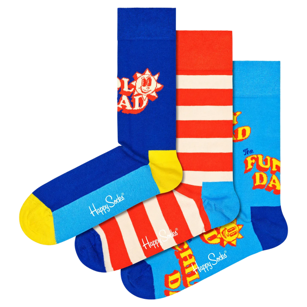Happy Socks 3-Pack Father Of The Year Sock Gift Set for Men