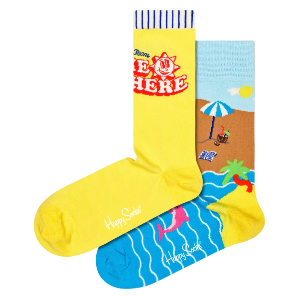 Happy Socks 2-Pack Wish You Were Here Socks Gift Set for Men