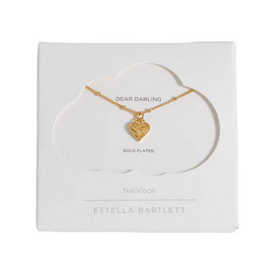 Estella Bartlett Engraved Heart Padlock Necklace