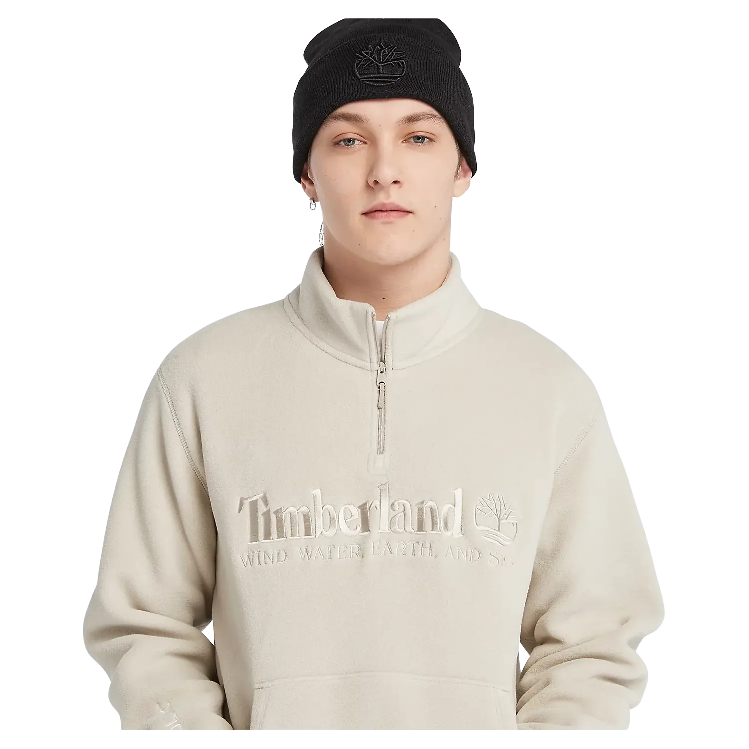 Timberland Linear Logo 1 4 Zip Sweatshirt With Polartec Coes