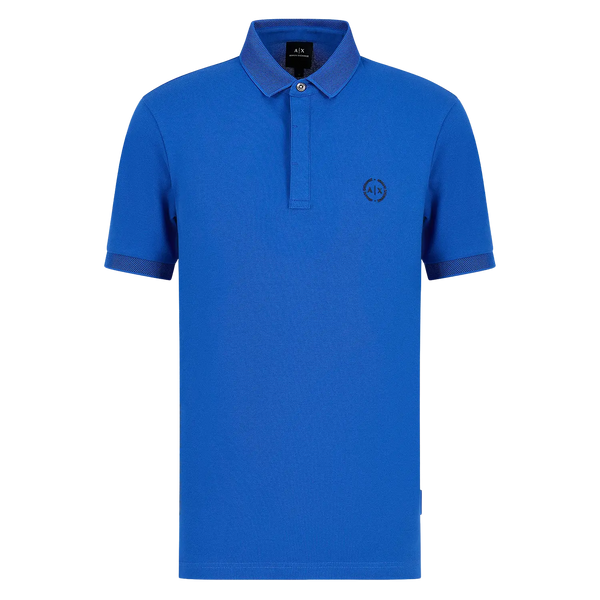 Armani Exchange Textured Collar Polo Shirt for Men