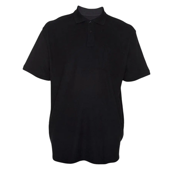 KAM Jeanswear Mens Polo Shirt in Black 2XL - 8XL