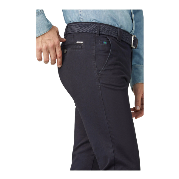 Meyer Roma Soft Cotton Chino In Marine