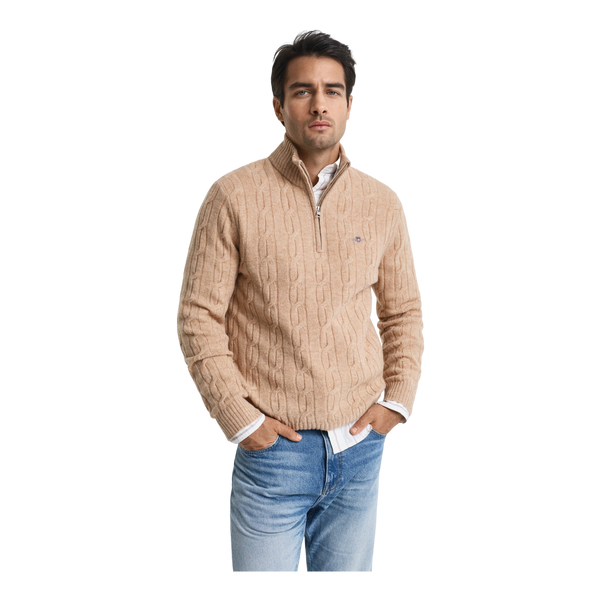GANT Lambswool Cable Half Zip