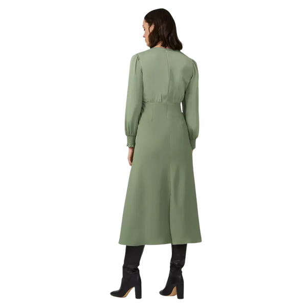 Great Plains Ferne Crepe Mix V-Neck Midi Dress