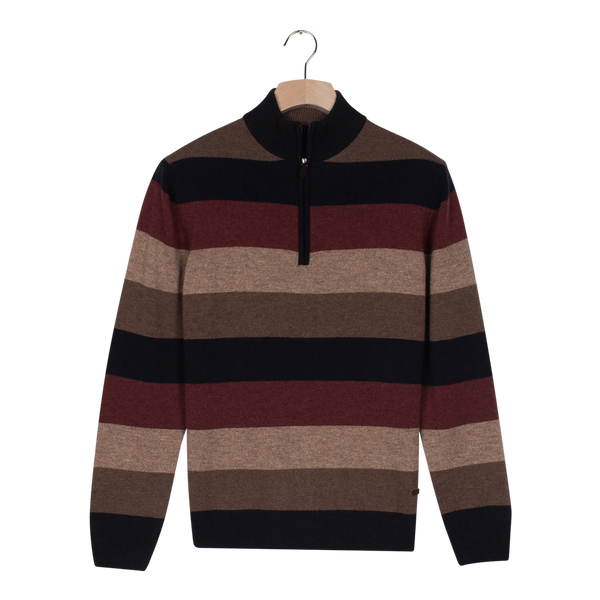 Baileys Striped Lambswool 1/4 Zip
