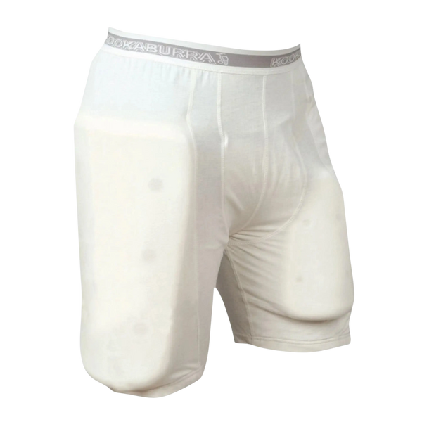 Kookaburra Protective Shorts - Padded for Kids in Ivory