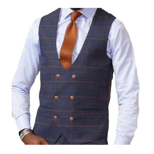 Marc Darcy Jenson Check Waistcoat for Men