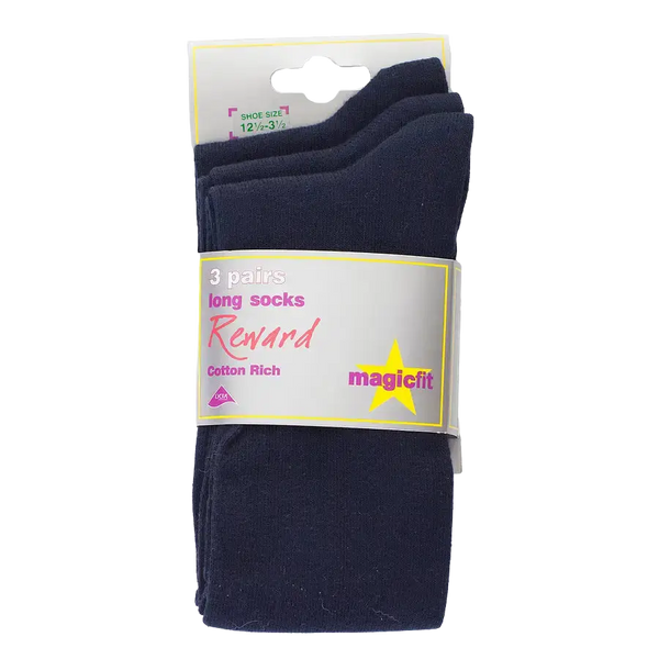 3PP Cotton Rich Long Socks - Navy