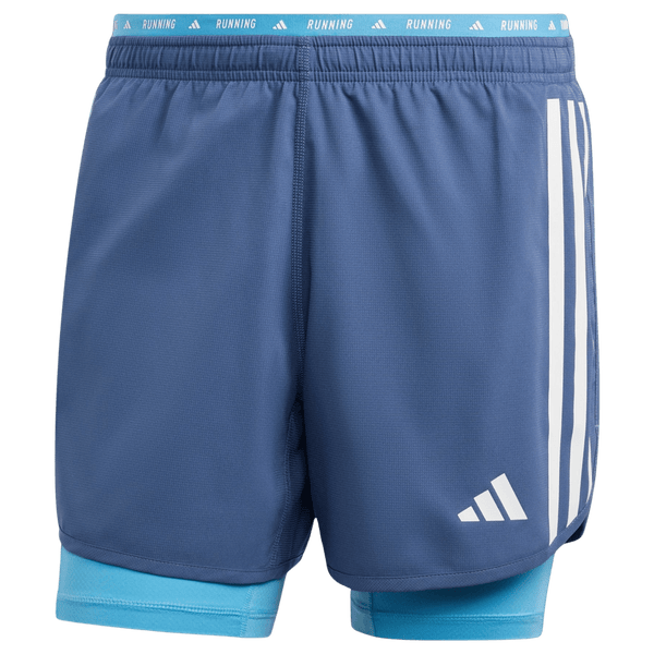 Adidas Own The Run Three-Stripes Two-in-One Shorts