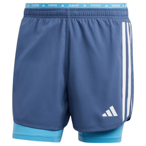 Adidas Own The Run Three-Stripes Two-in-One Shorts for Men