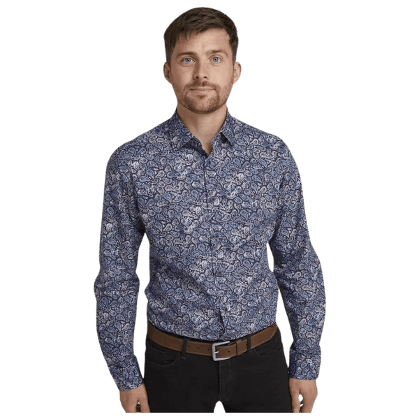 Double Two Paisley Long Sleeve Formal Shirt
