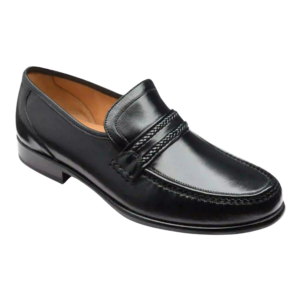 Loake Rome Slip On Shoes for Men in Black