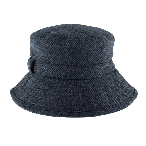 Dents Abraham Moon Herringbone Bucket Hat for Women