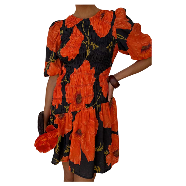 Never Fully Dressed Black Poppy Nara Dress