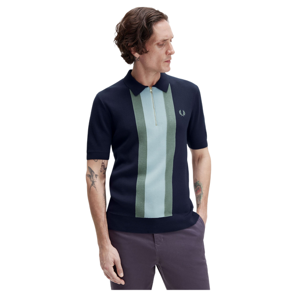 Fred Perry Textured Stripe Knitted Shirt