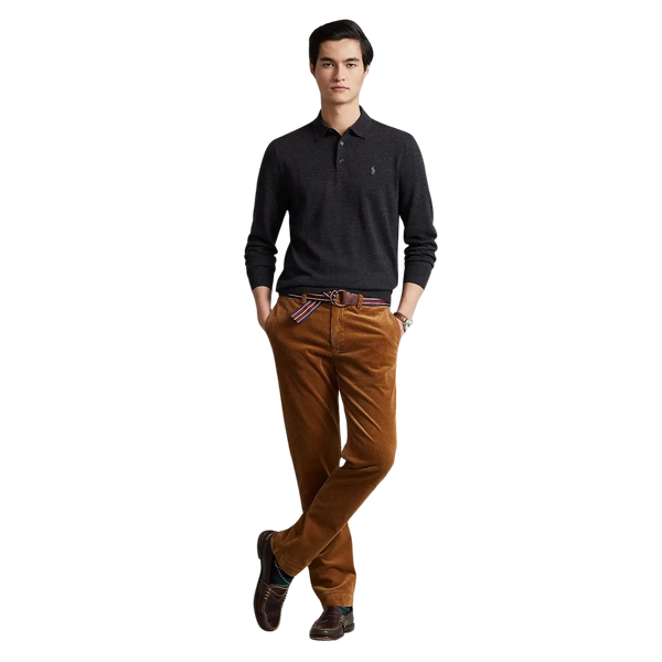 Polo Ralph Lauren Washable Wool Long Sleeve Polo Shirt