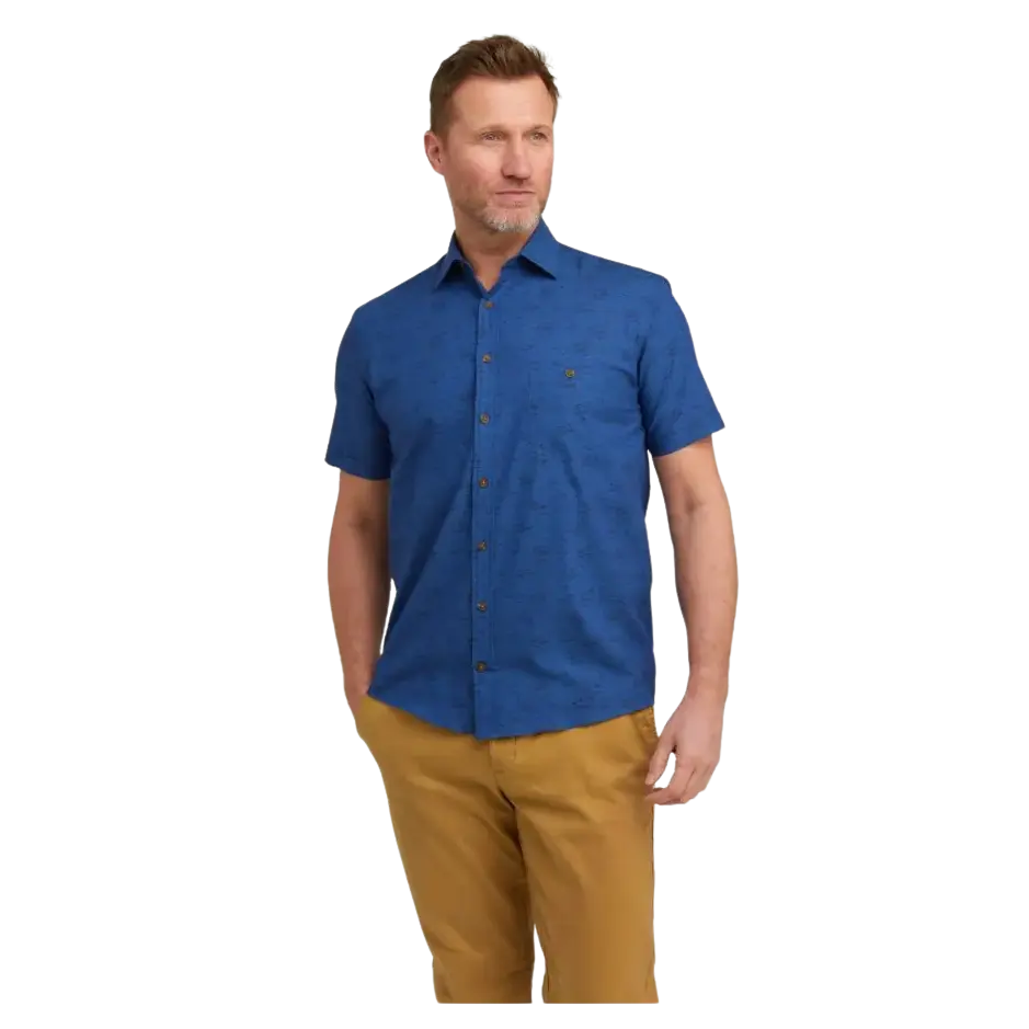 Double Two Shark Print Short Sleeve Shirt For Men Coes